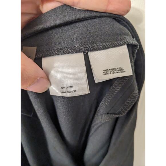 Nine West Women's Skinny Hook Closer Pull On Mid Rise Gray Dress Pant Size 14 - Picture 4 of 5